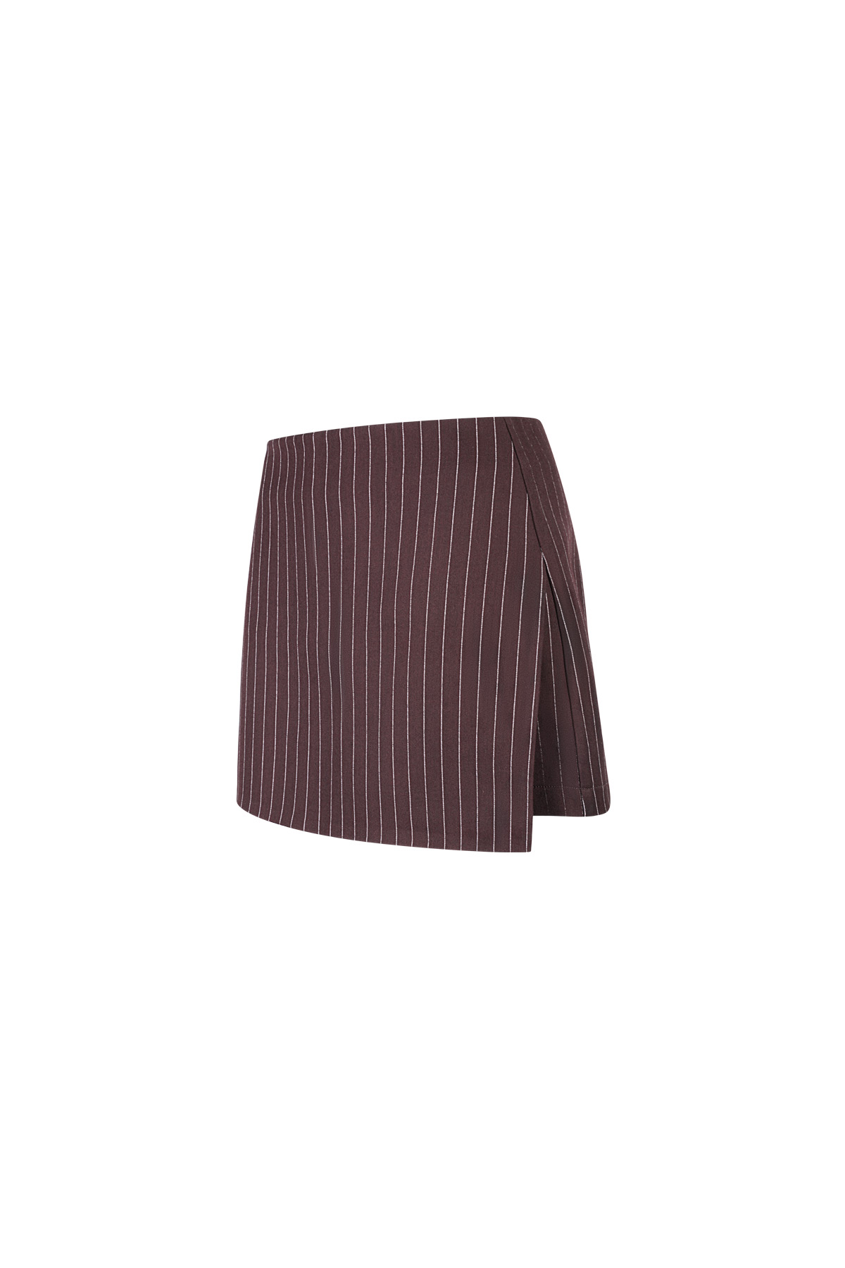 Gonna-pantalone a righe gessate - Borgogna h5 Immagine6