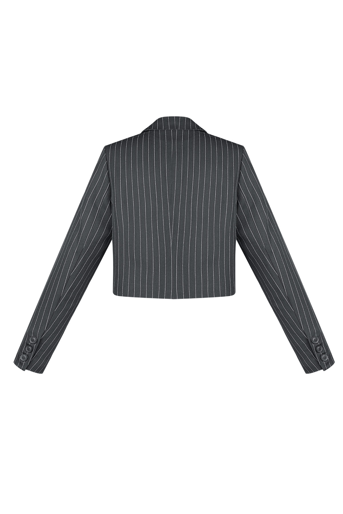 Pinstripe Cropped Blazer - Grey h5 Picture3