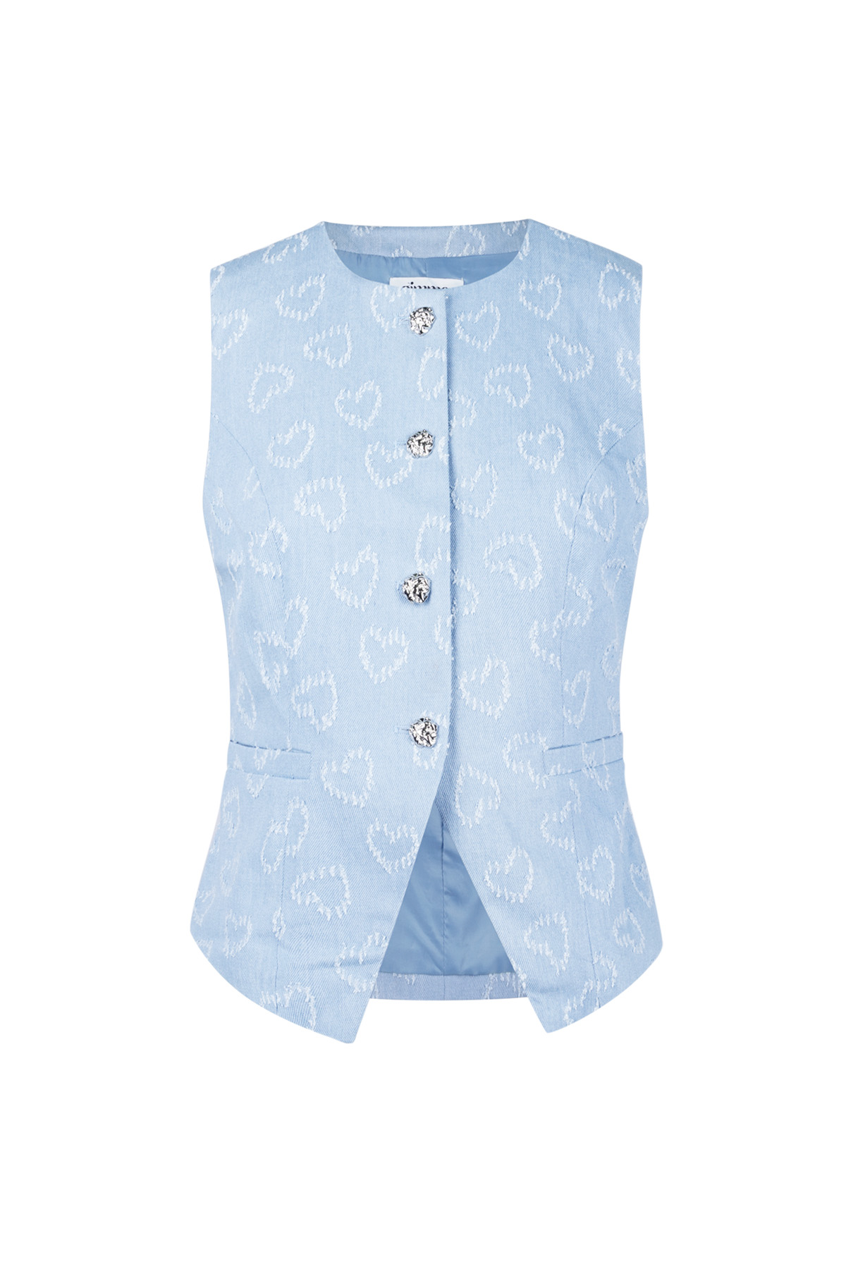 Heartsy Corset Top - Light Blue h5 