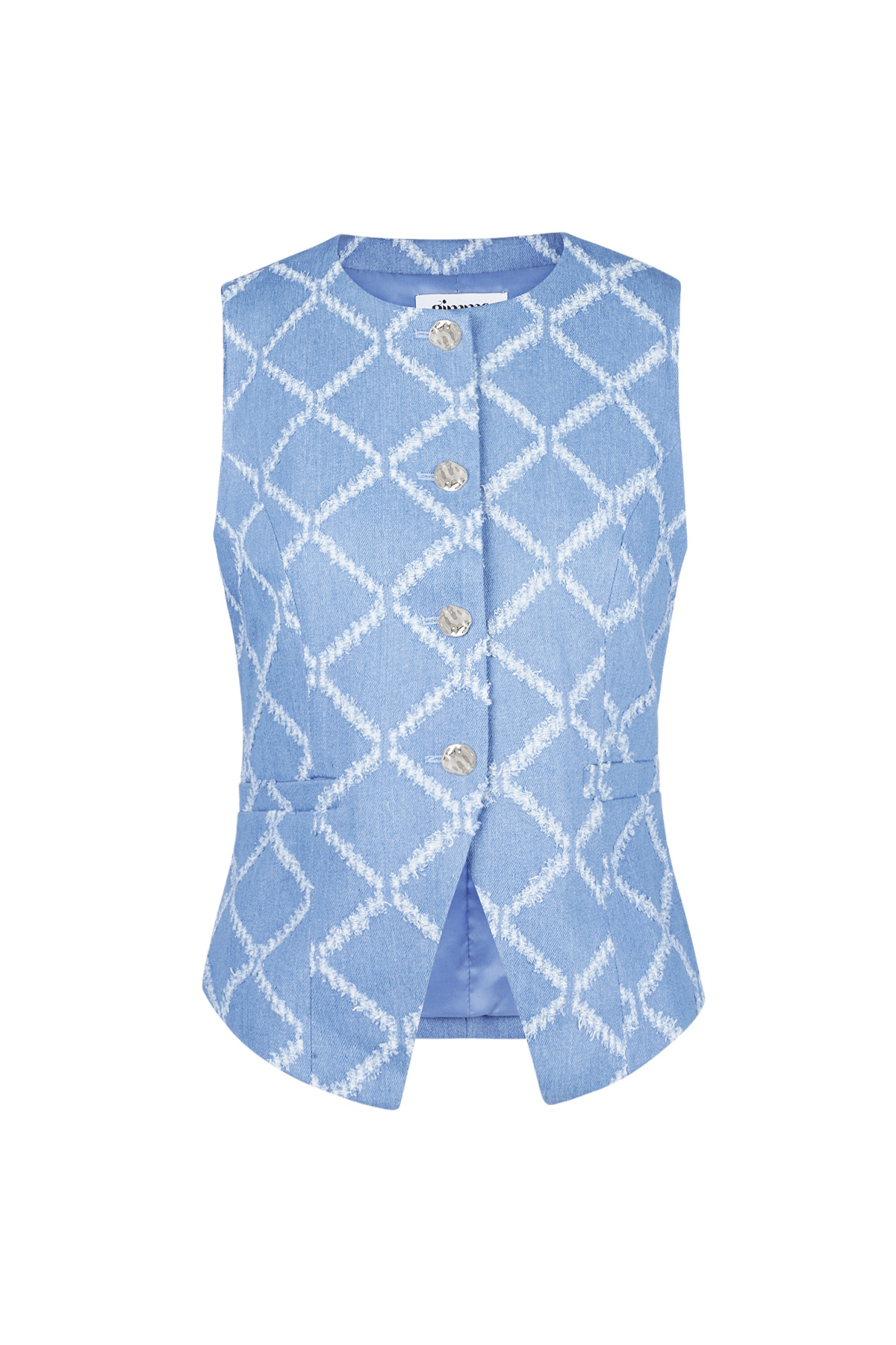 Grids of grace corset - Light blue h5 