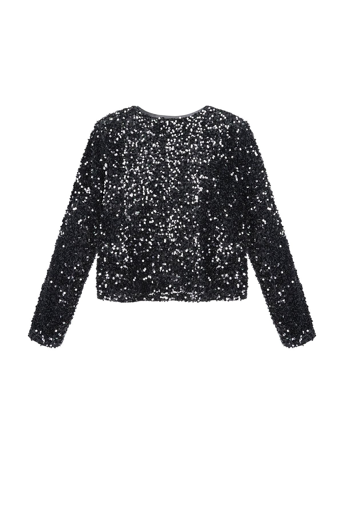 Black party top with sequins - Black h5 