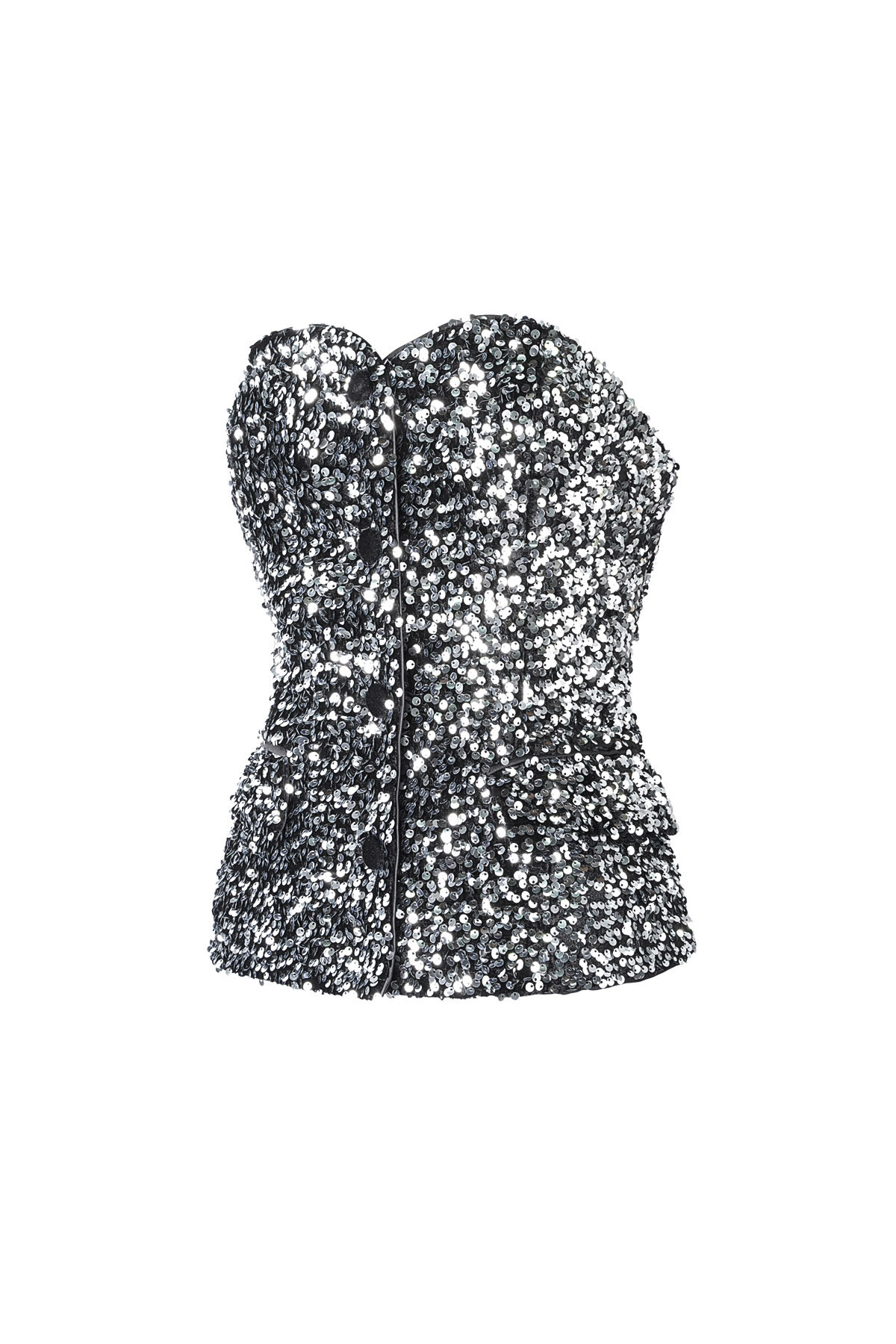 Glitter corset top - Silver color Picture10