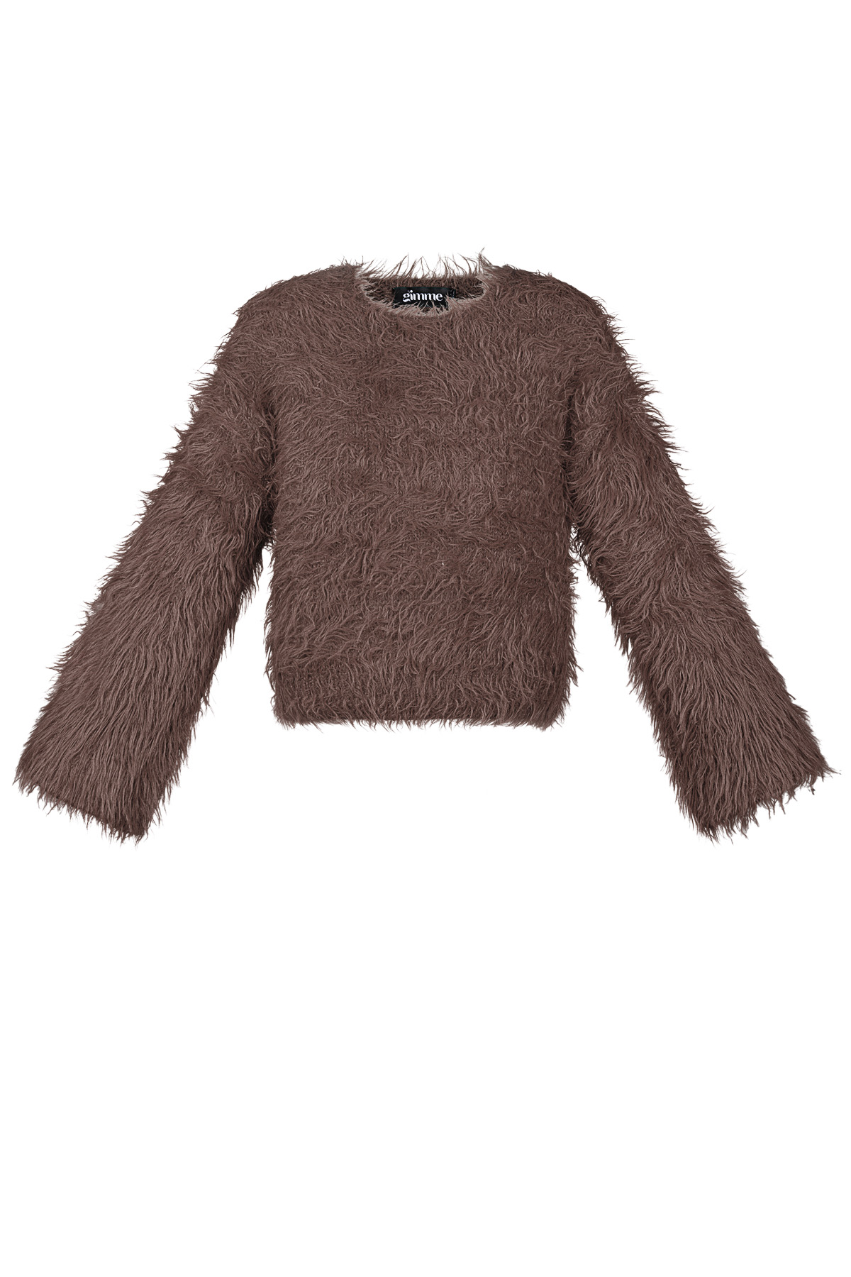 Fluffy finesse top - Brown h5 