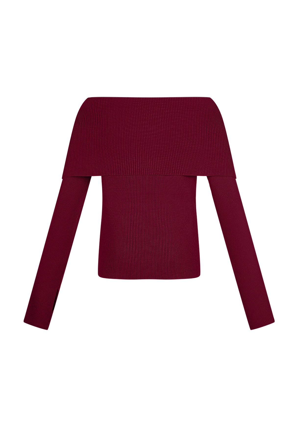 Basic off shoulder top - Burgundy h5 Picture9