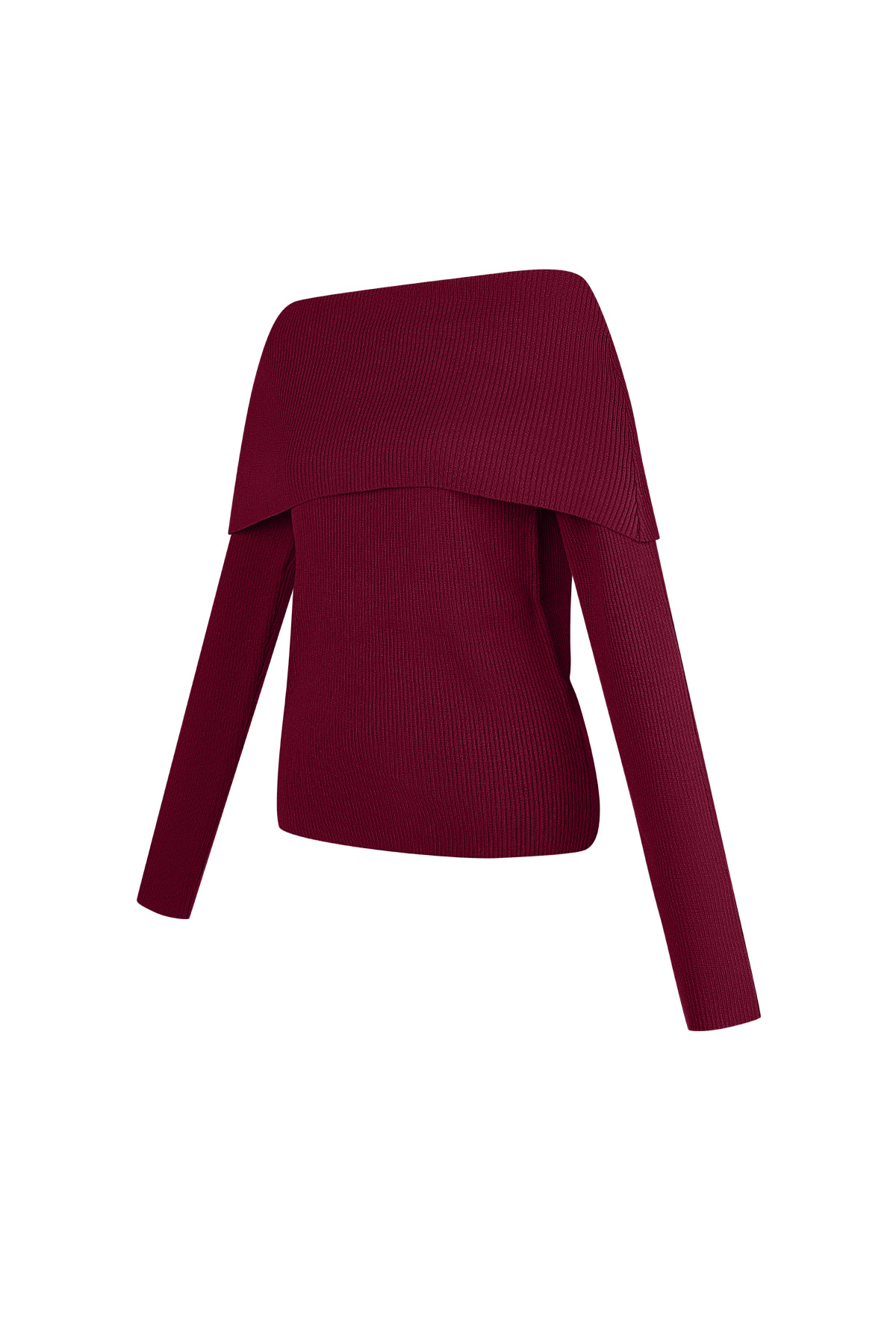 Basic off shoulder top - Burgundy h5 Picture7