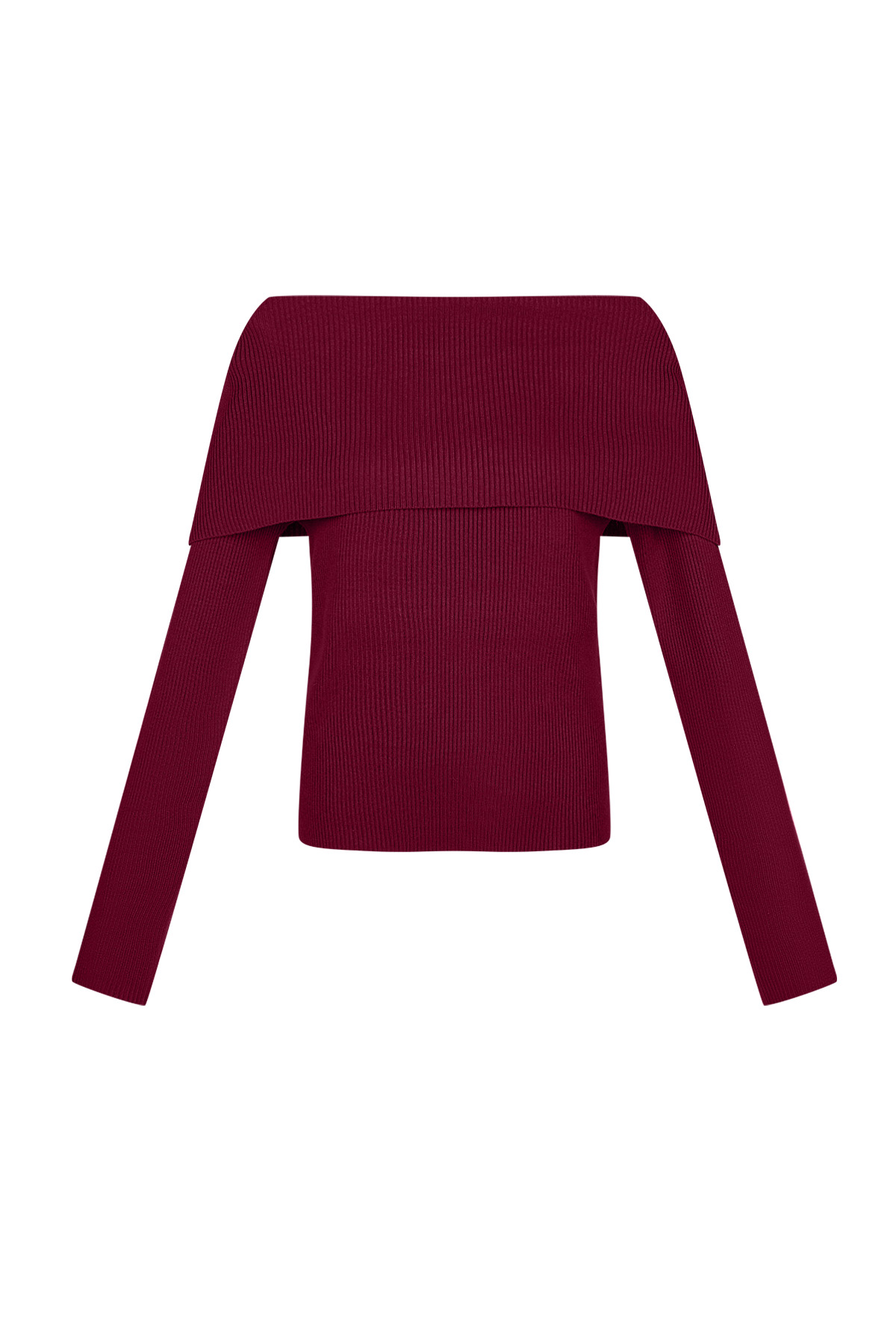 Basic off shoulder top - Burgundy h5 