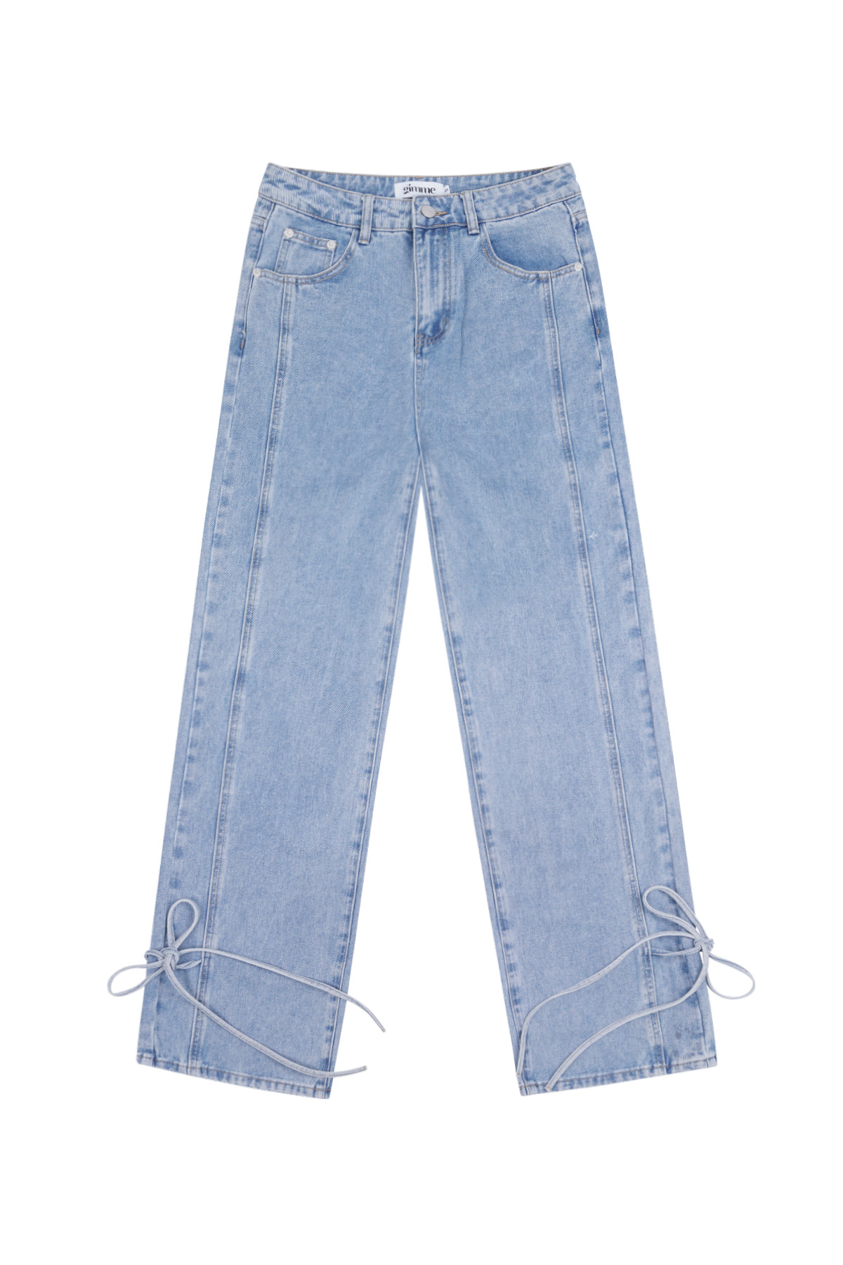 Jeans mit Bossy-Schleife - Blau