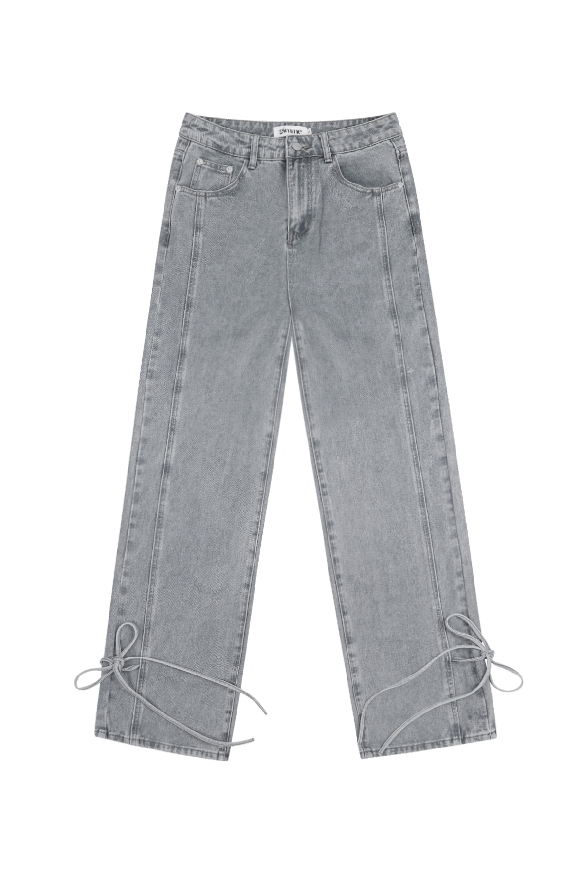 Jeans mit Bossy-Schleife - Grau h5 