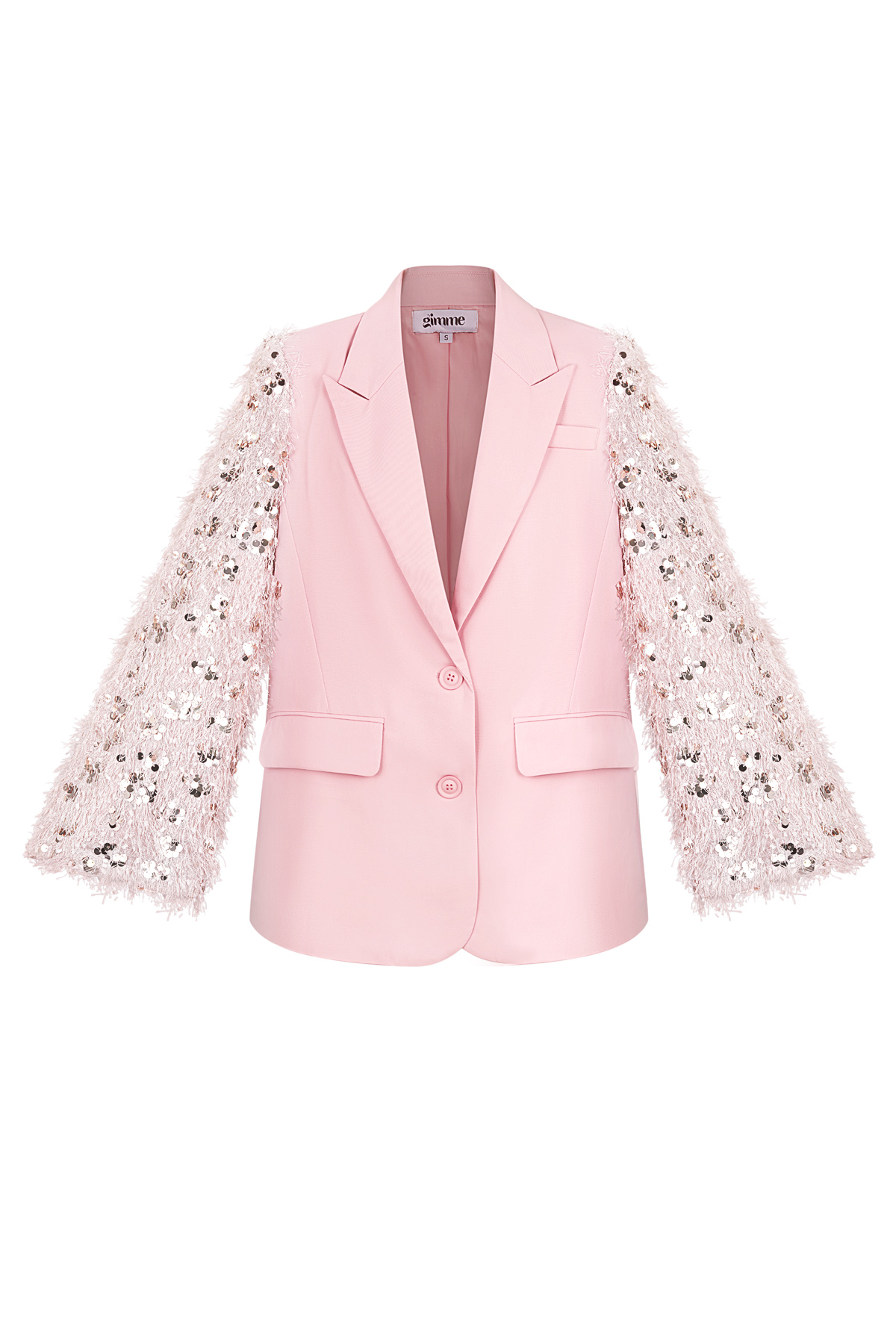 Blazer fluffy sparkle - Pink h5 