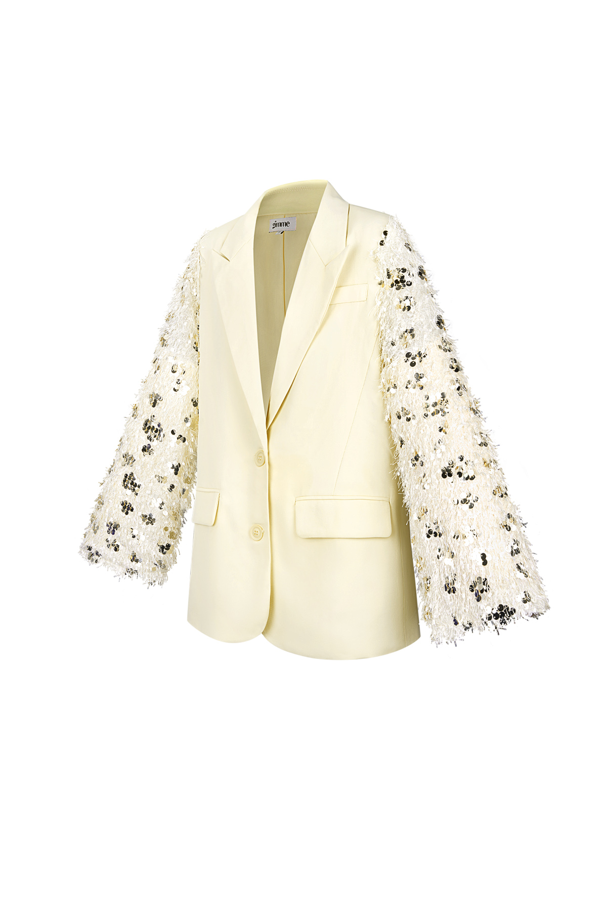 Blazer fluffy sparkle - Geel h5 Afbeelding10