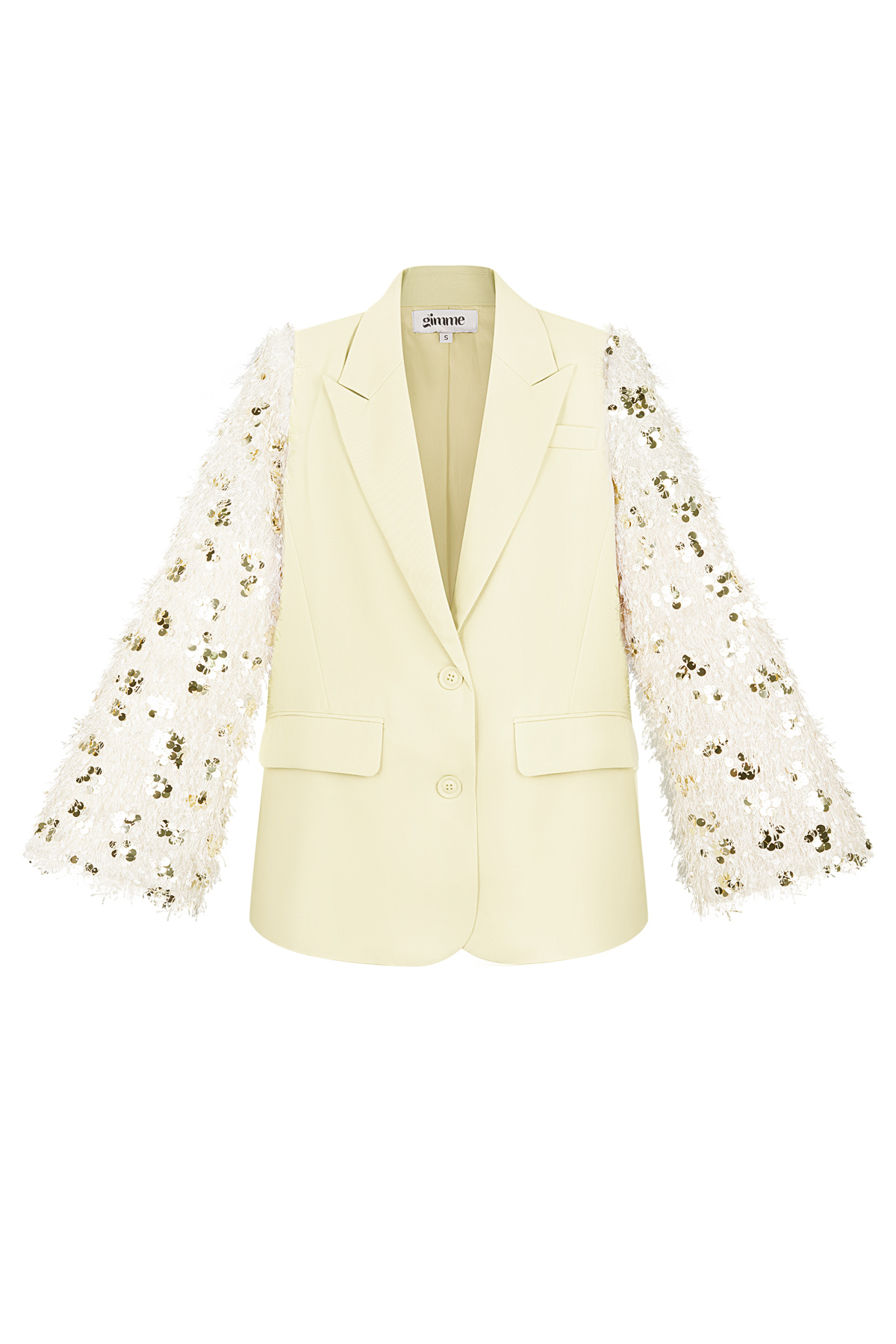 Blazer fluffy sparkle - Yellow h5 