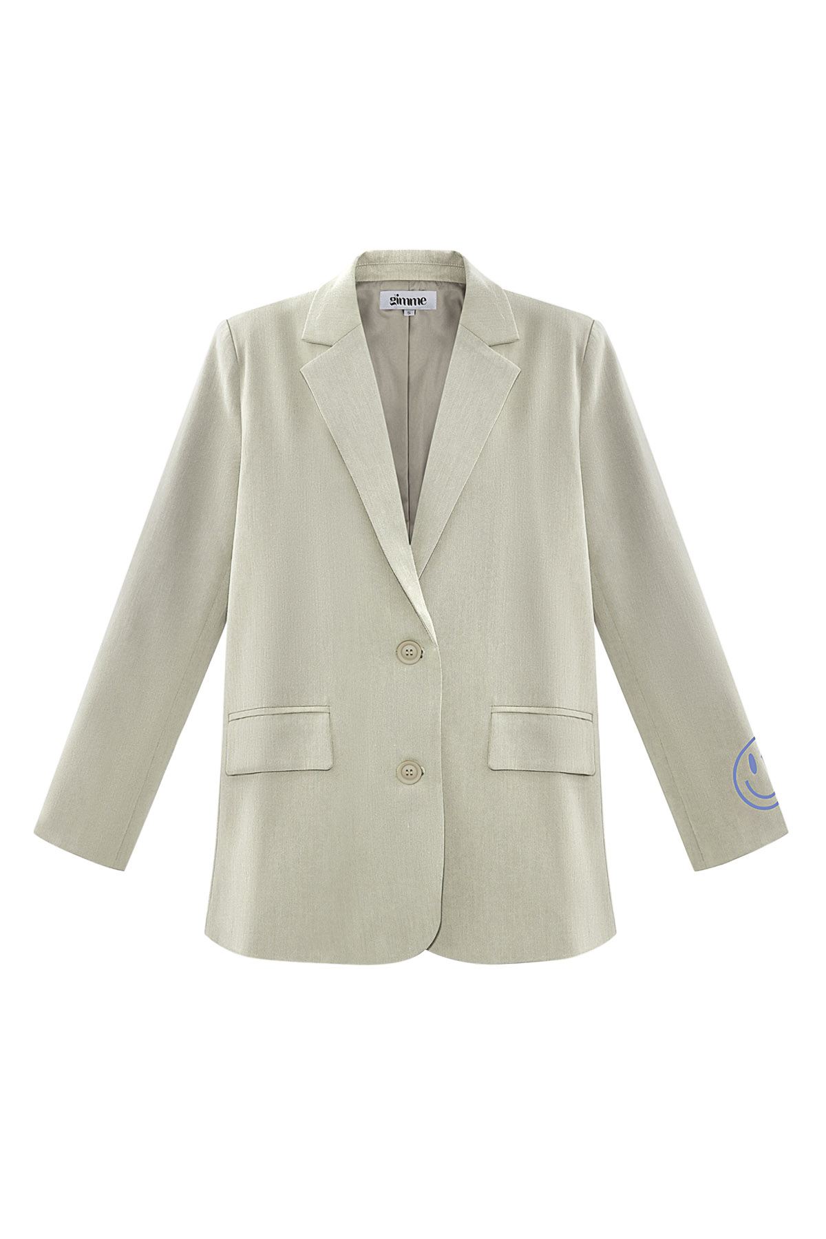 Blazer zeig dein farbenfrohes Lächeln - Beige