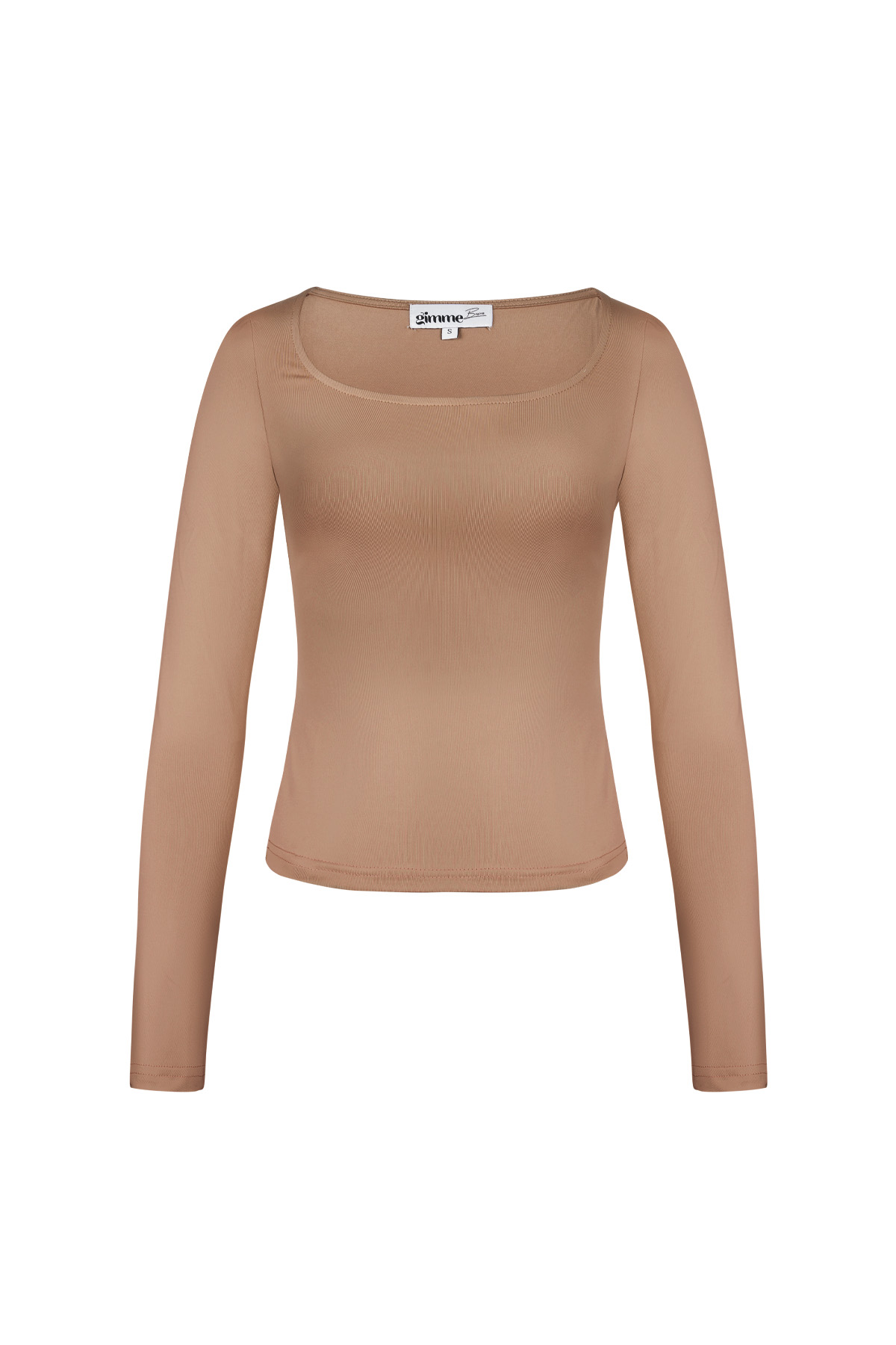 Everyday fit longsleeve low neck - Brown 2