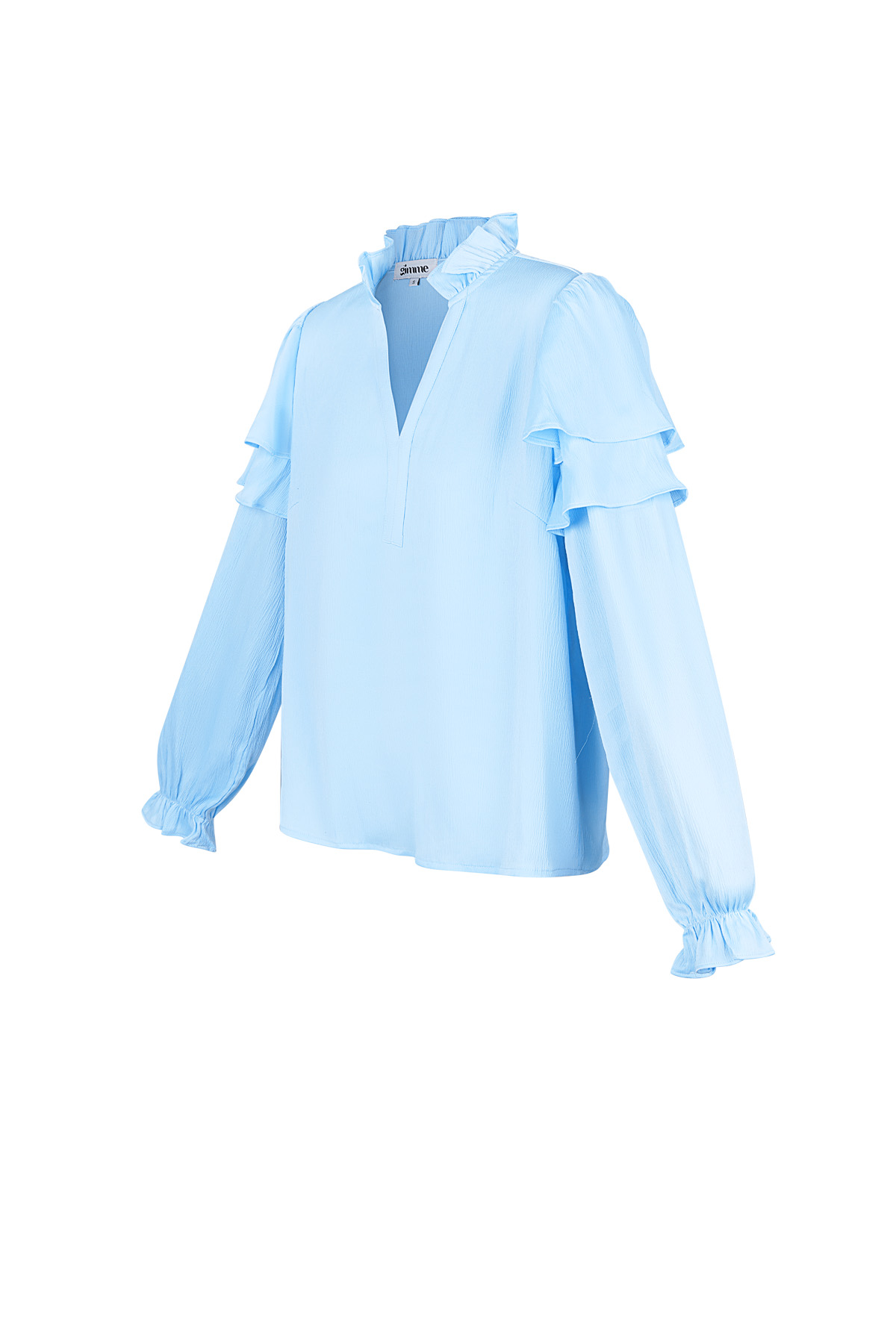 Ruffle blouse - Blue h5 Picture6