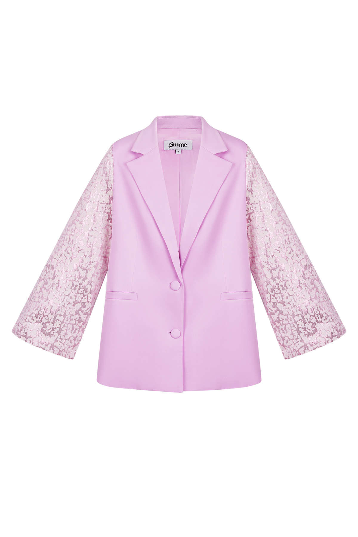 Blazer with panther sleeves - Pink