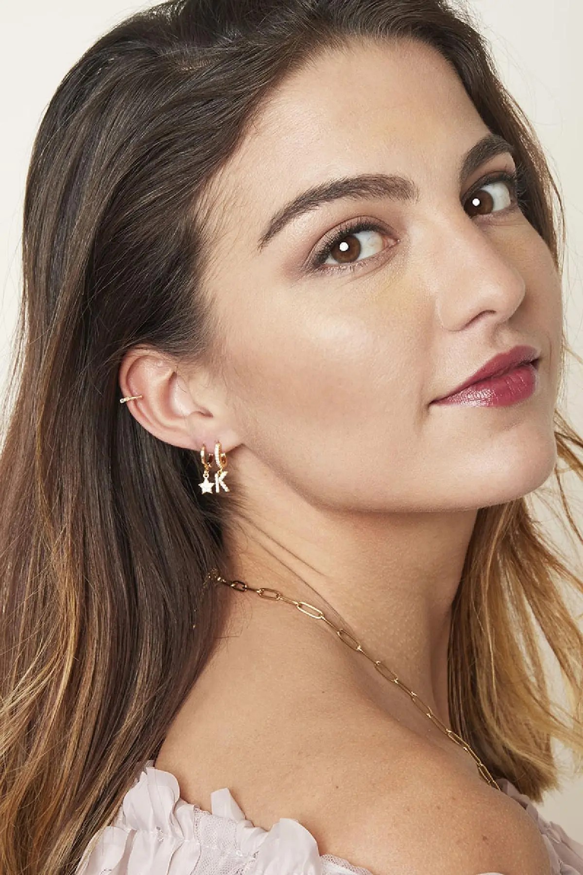 Earrings Letter E Black Copper Picture3