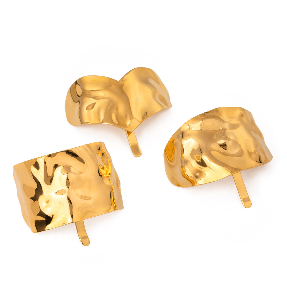 1 Piece Simple Series Retro Solid Color Stainless Steel 18K Gold Plated Women's Hair Clips h5 Picture5