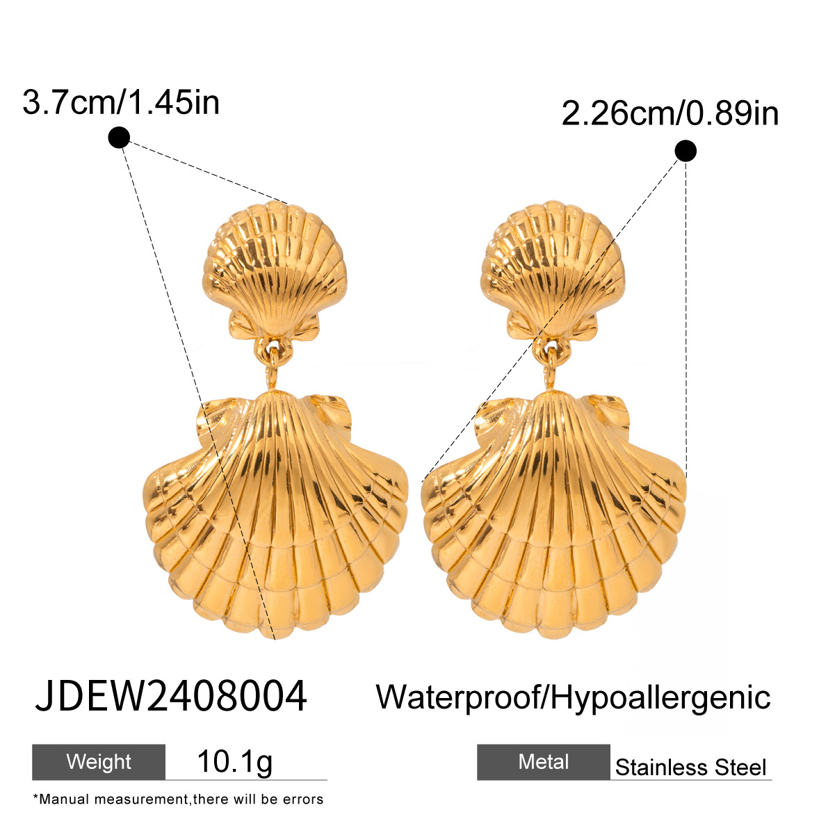 1 Paar Simple Series Vacation Turtle Edelstahl 18K vergoldete Damen-Tropfenohrringe h5 Bild2