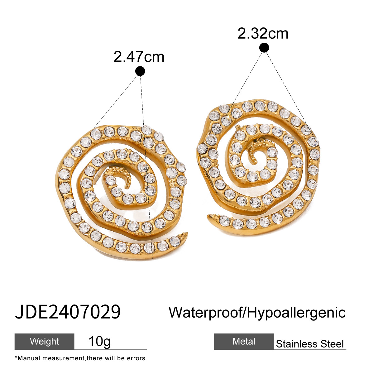 1 par de aretes tipo botón de acero inoxidable chapados en oro de 18 quilates con diamantes de imitación y forma de tortuga de lujo para mujer h5 Imagen2