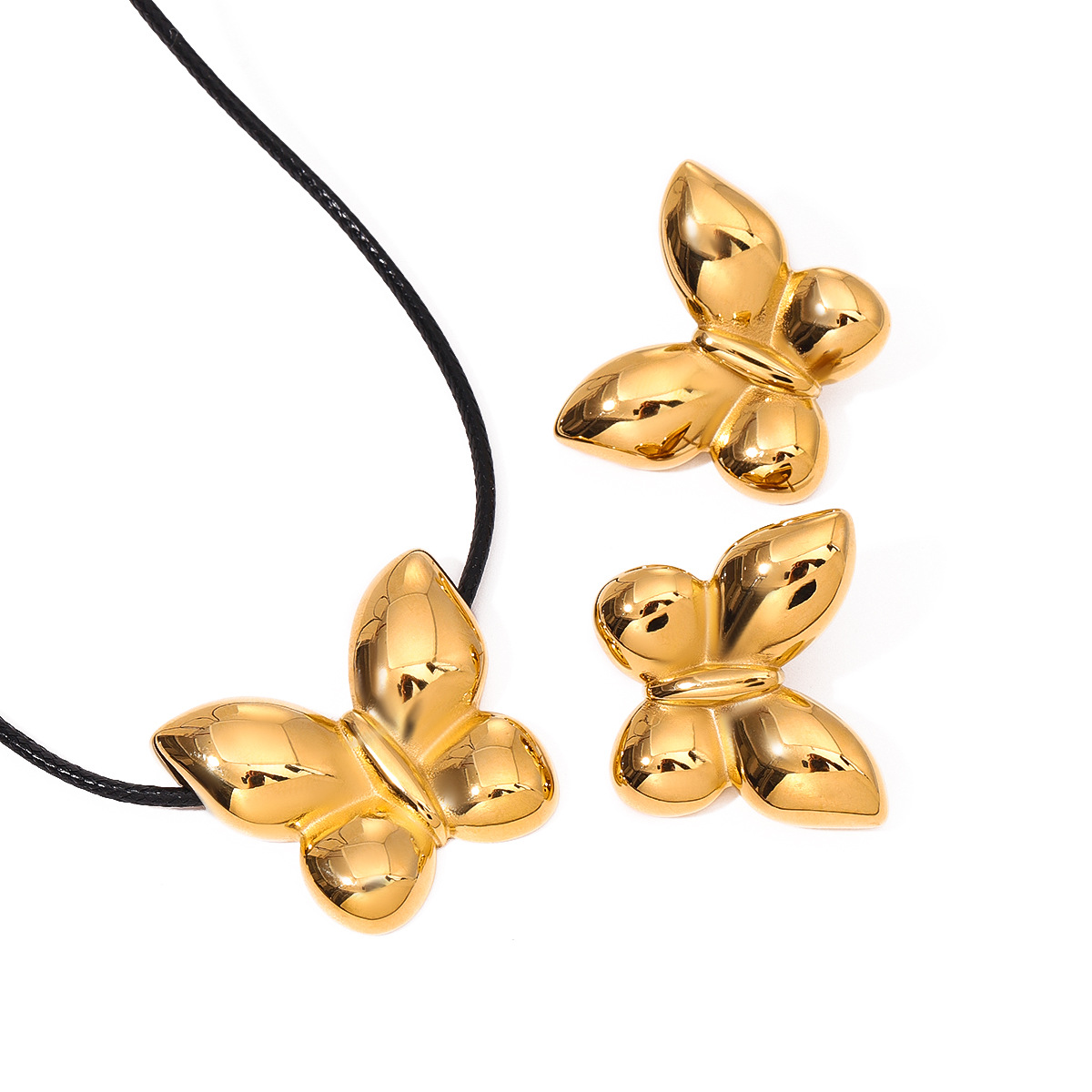 1 Piece Simple Style Butterfly Shape Stainless Steel 18K Gold Plated Women's Necklace Picture4