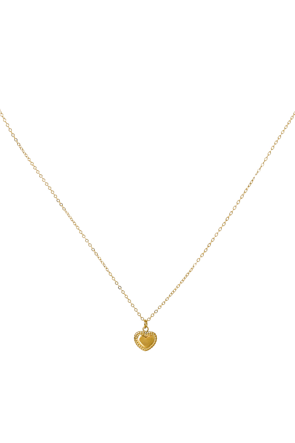Double heart necklace - gold