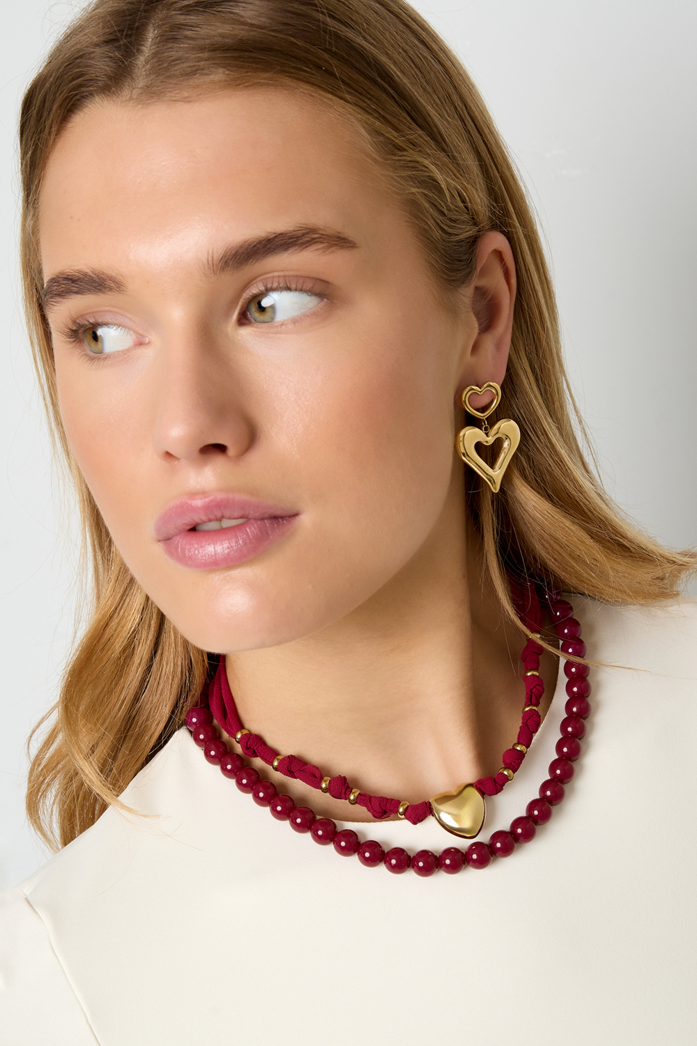 Kolye Uçları Kalp Günlük Basit Seri Kadın Takıları h5Resim2