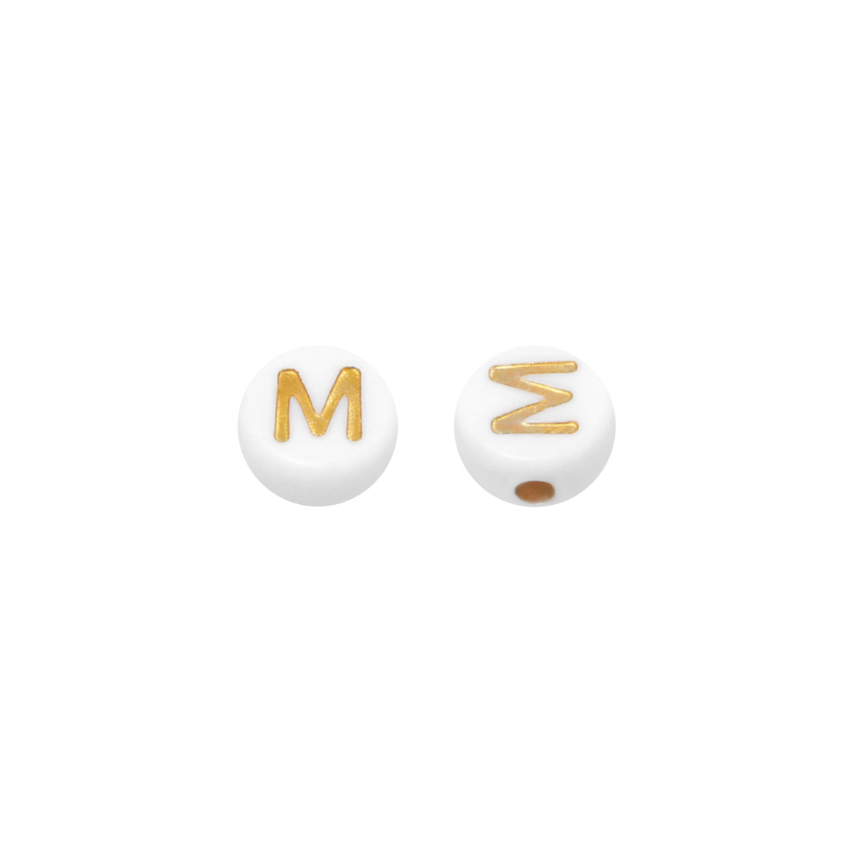 DIY Flat Beads Letter M - 7MM