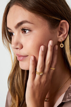 Ring layered colored detail - gold/pink h5 Picture2