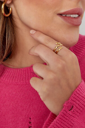 Twisted city ring - gold h5 Picture2