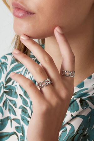Ring cute flowers - silver h5 Picture3