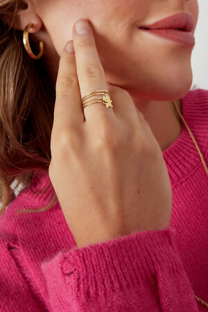 Ring stripes with charms - gold h5 Picture2