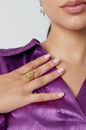 Ring vintage rectangle - gold h5 Picture2