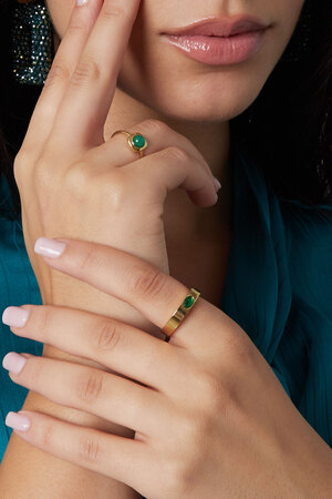 Ring colorful dot - gold/black h5 Picture2