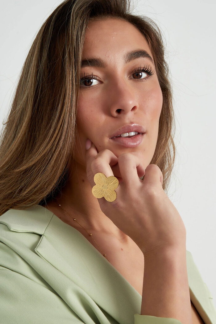 Statement ring clover - Gold Picture4
