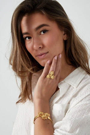 Bohemian flower ring - Gold h5 Picture3