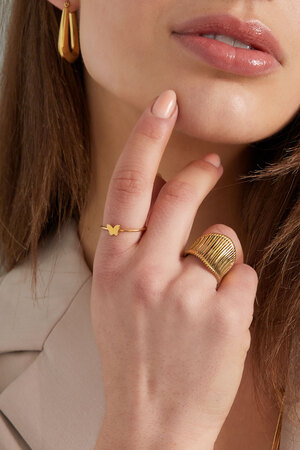 Simple butterfly ring - gold  h5 Picture2