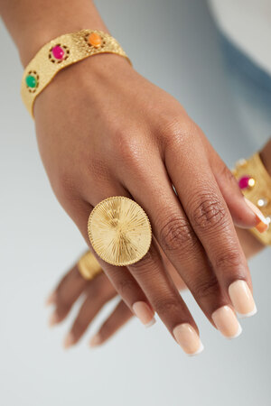 Statement ring circle - Gold h5 Picture2