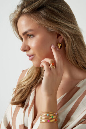 Statement ring with stone - Gold h5 Picture3