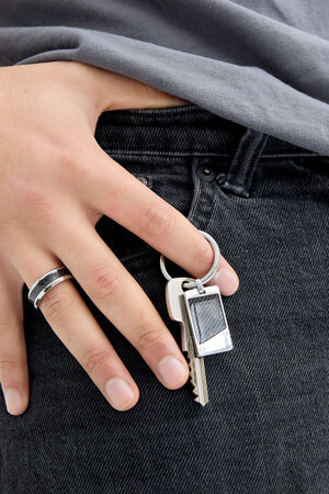 Porte-clés avec breloque tressée - argent h5 Image2