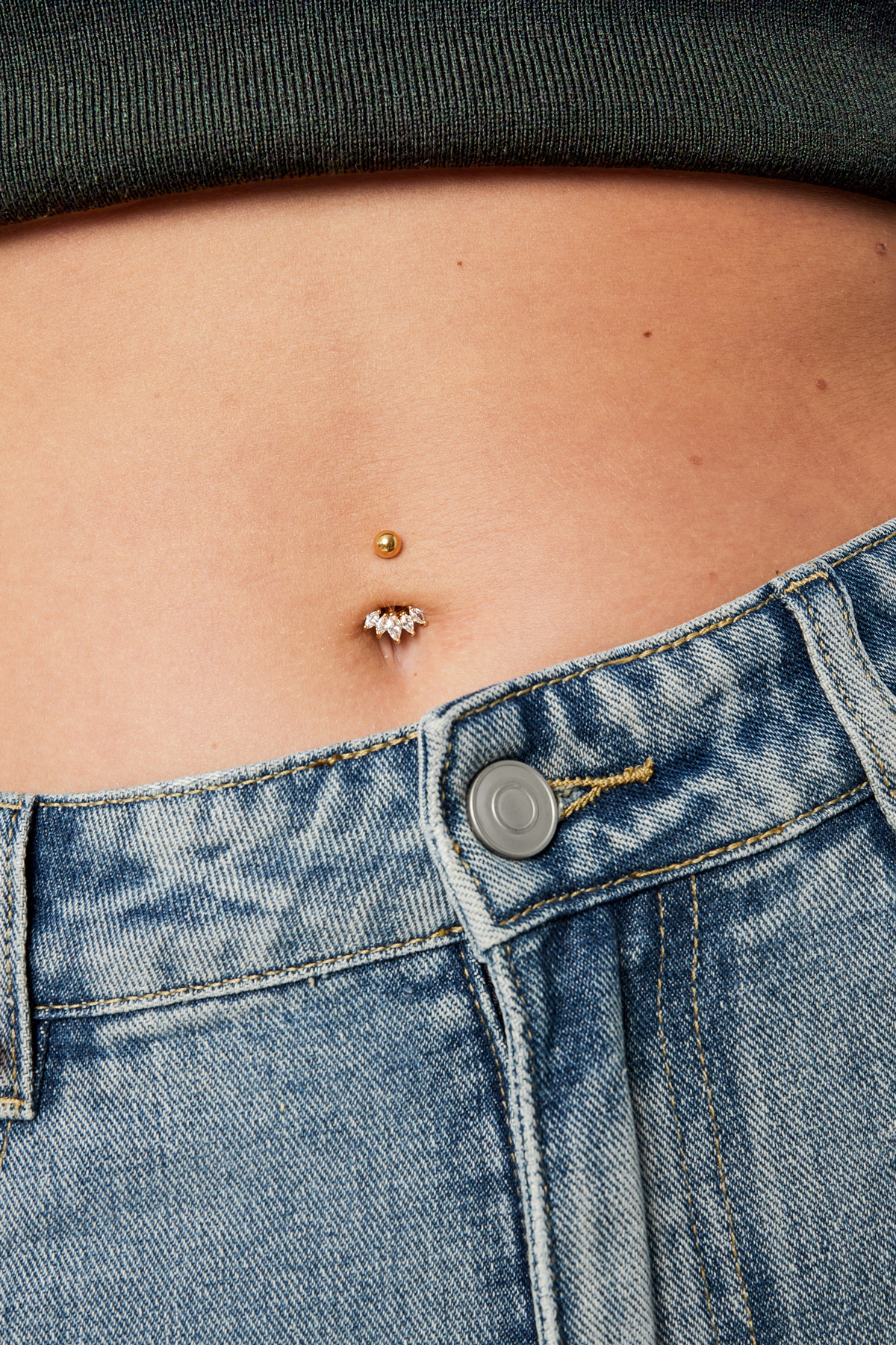 Piercing all'ombelico twinkle belly - oro h5 Immagine2