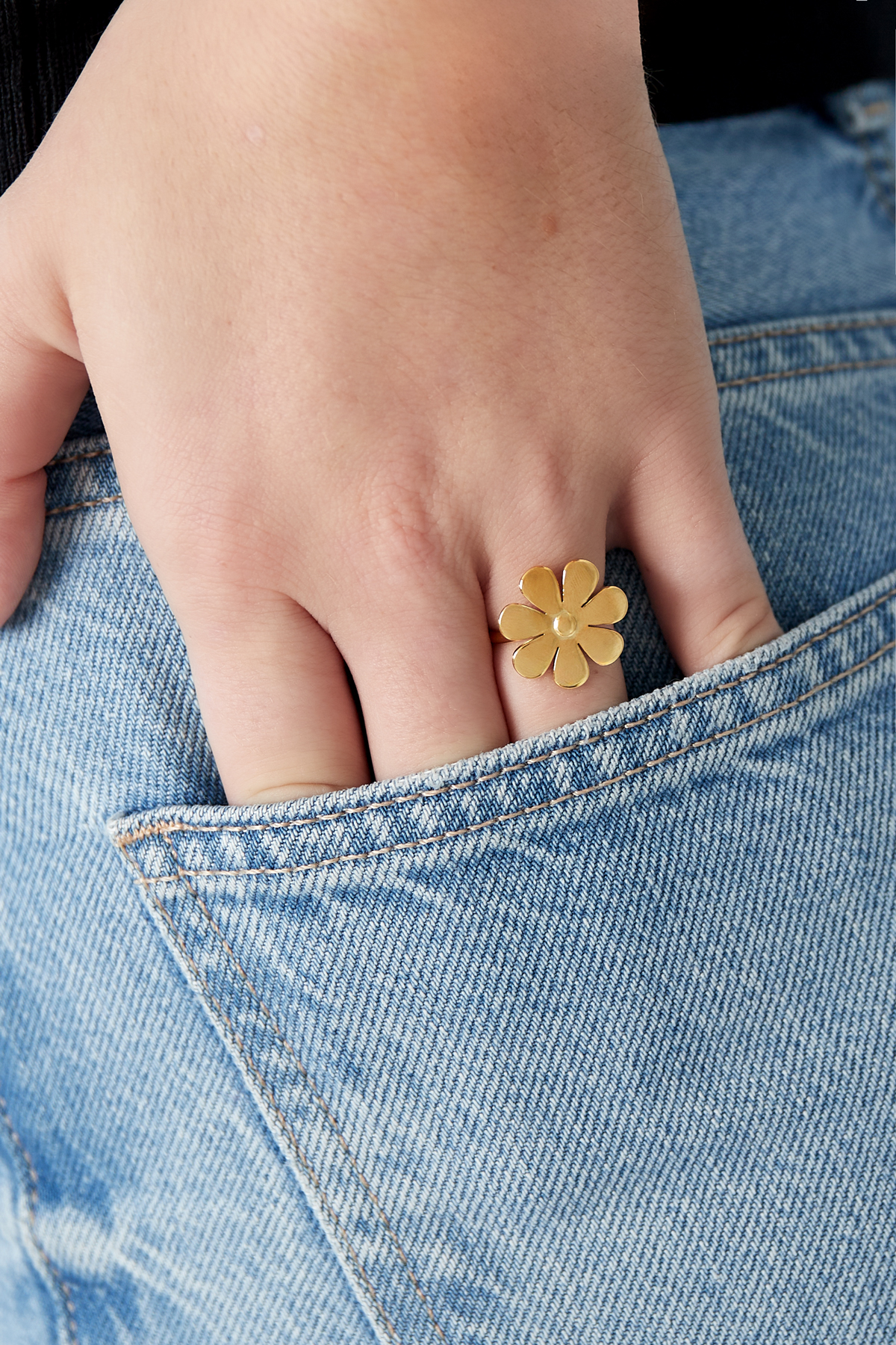 Ring sweet flower - silver h5 Picture2