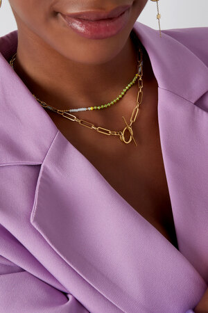 Link chain thin with round closure - gold h5 Picture3