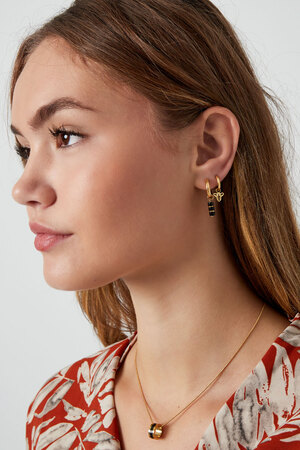 Kleurrijke oorbellen - #summergirls collection Groen & Gold Stainless Steel h5 Afbeelding3