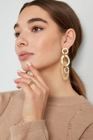 Circle party earrings - gold h5 Picture2
