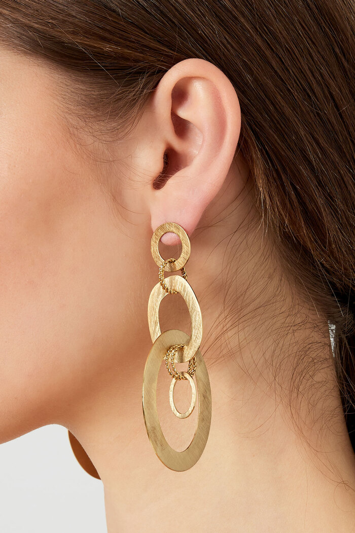 Circle party earrings - gold Picture3