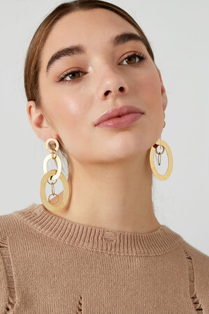 Circle party earrings - gold h5 Picture4