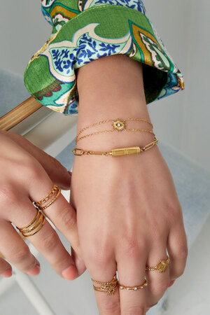 Link bracelet with charm - gold Stainless Steel h5 Picture2