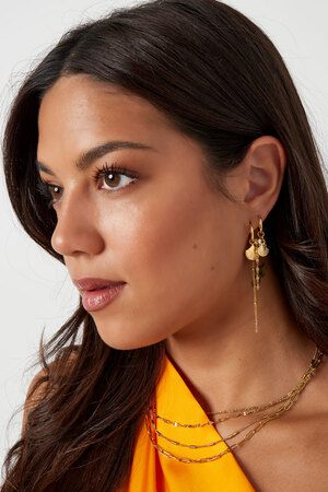 Ohrringe Perlen mit Muschel - Gold h5 Bild2