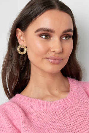 Sun statement earrings - gold h5 Picture4