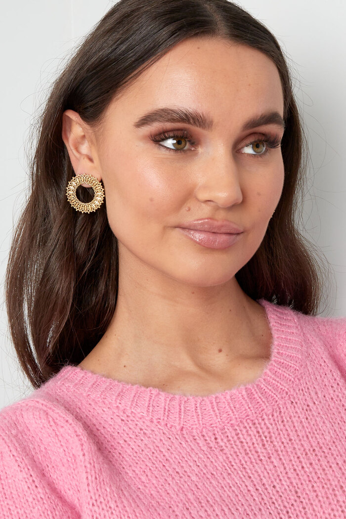 Sun statement earrings - gold Picture4